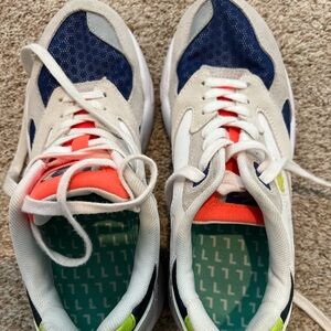 Used Lacoste women's athletic textile trainers' shoes- size 7 1/2